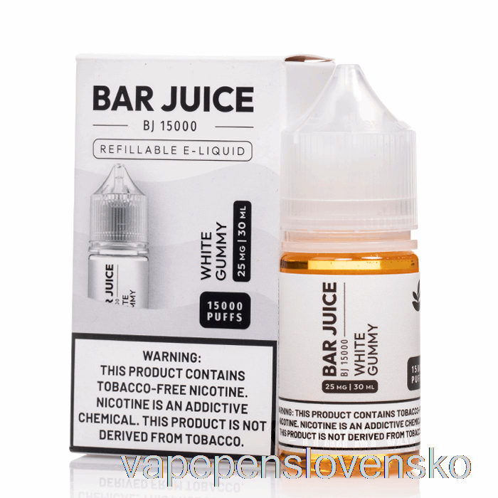 Biele Gumové - Tyčinkové Džúsové Soli - 30ml 25mg Vape Shop Bratislava